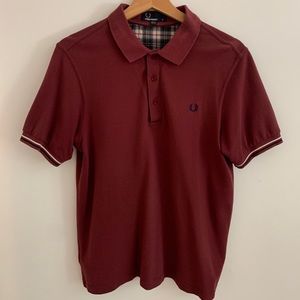 Fred Perry polo red/maroon Size M medium
